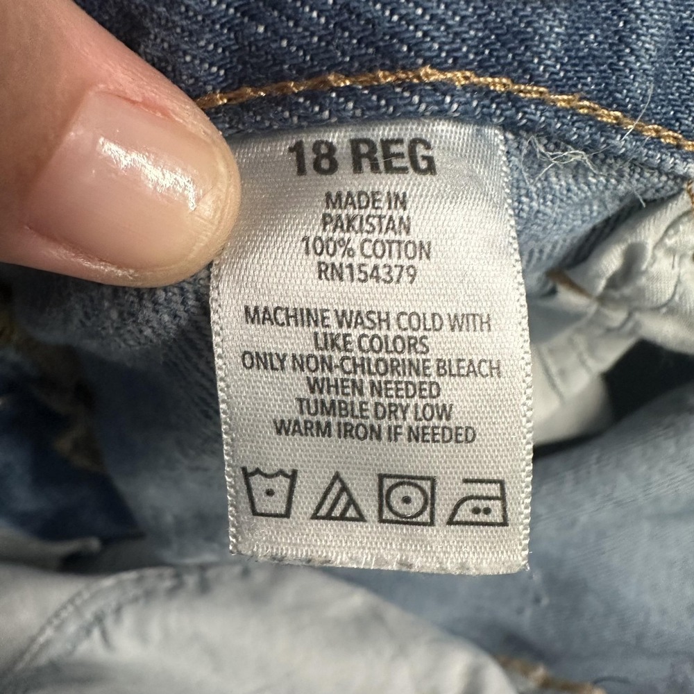 Aeropostale Curvy 90s Baggy Jeans Womens 18 Blue Light Wash High Rise Relaxed - Picture 10 of 15
